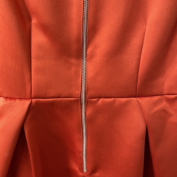 ASOS sateen orange cocktail dress - Picture 4 of 4